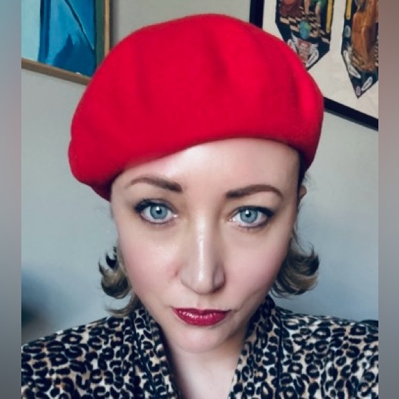 Schneider K. Red wool beret. OS - Picture 5 of 5